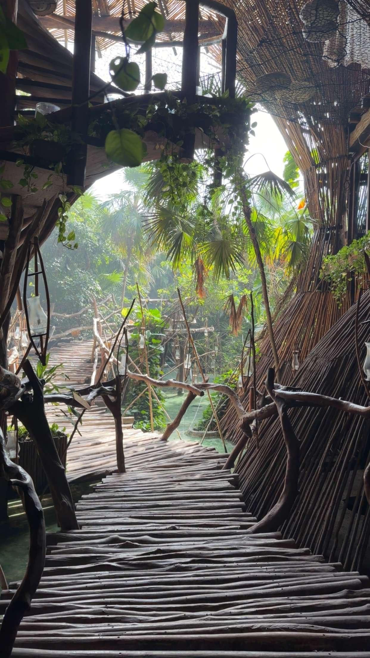 Walkways through hotel