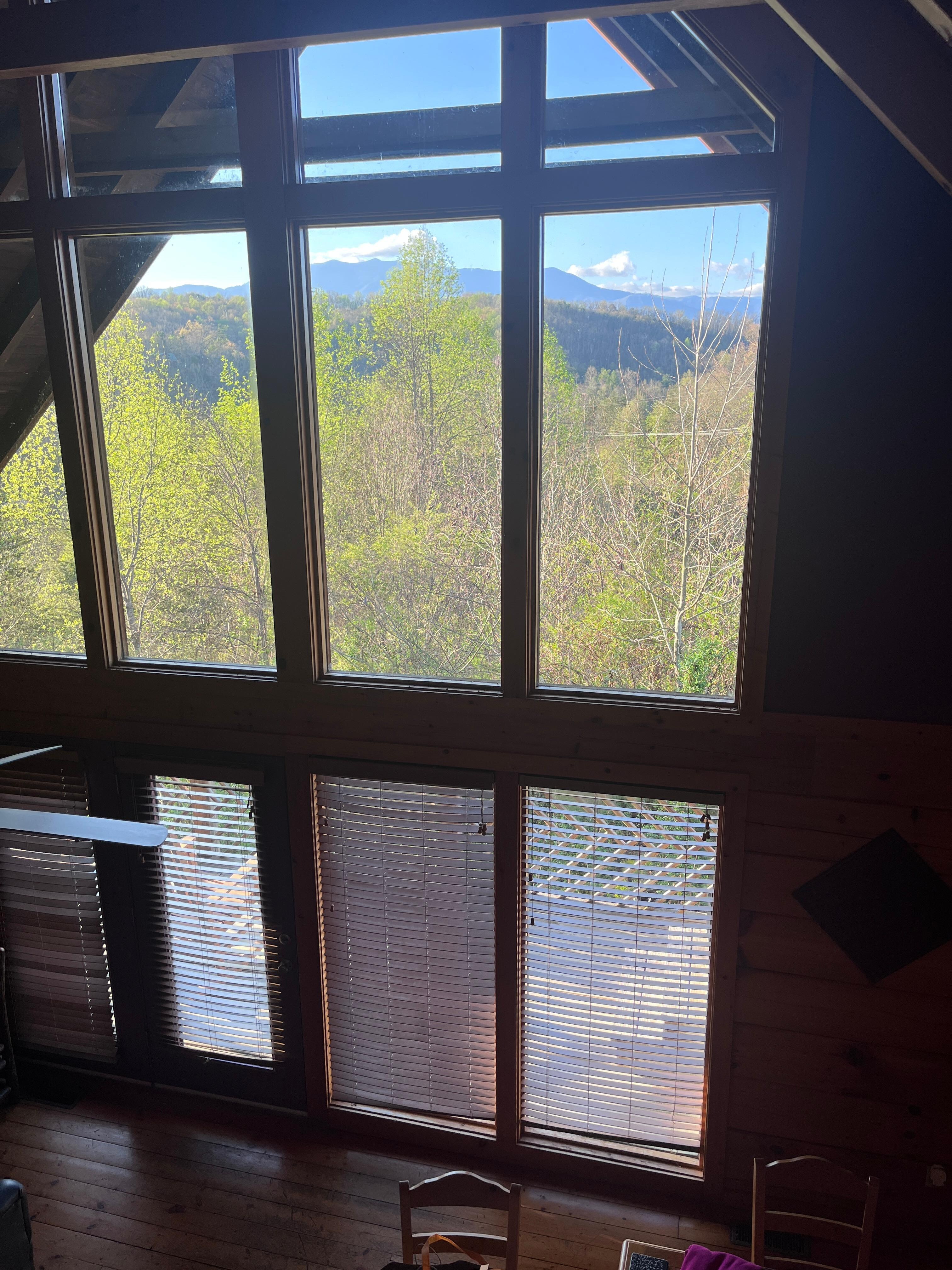 View from loft bedroom. 