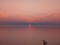 Sunset from private beach