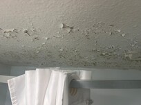 Bathroom paint peeling.