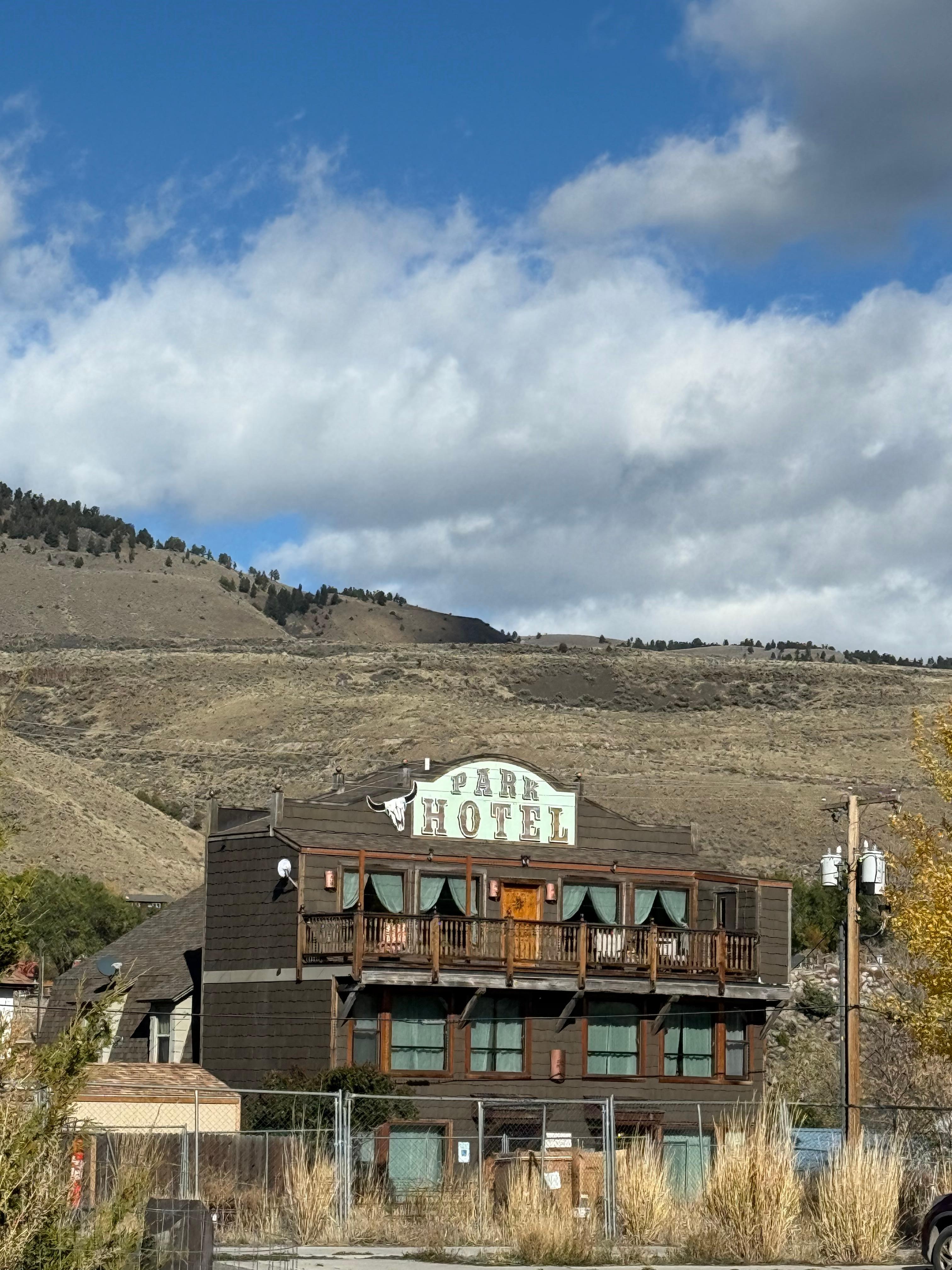 View from entrance to Yellowstone