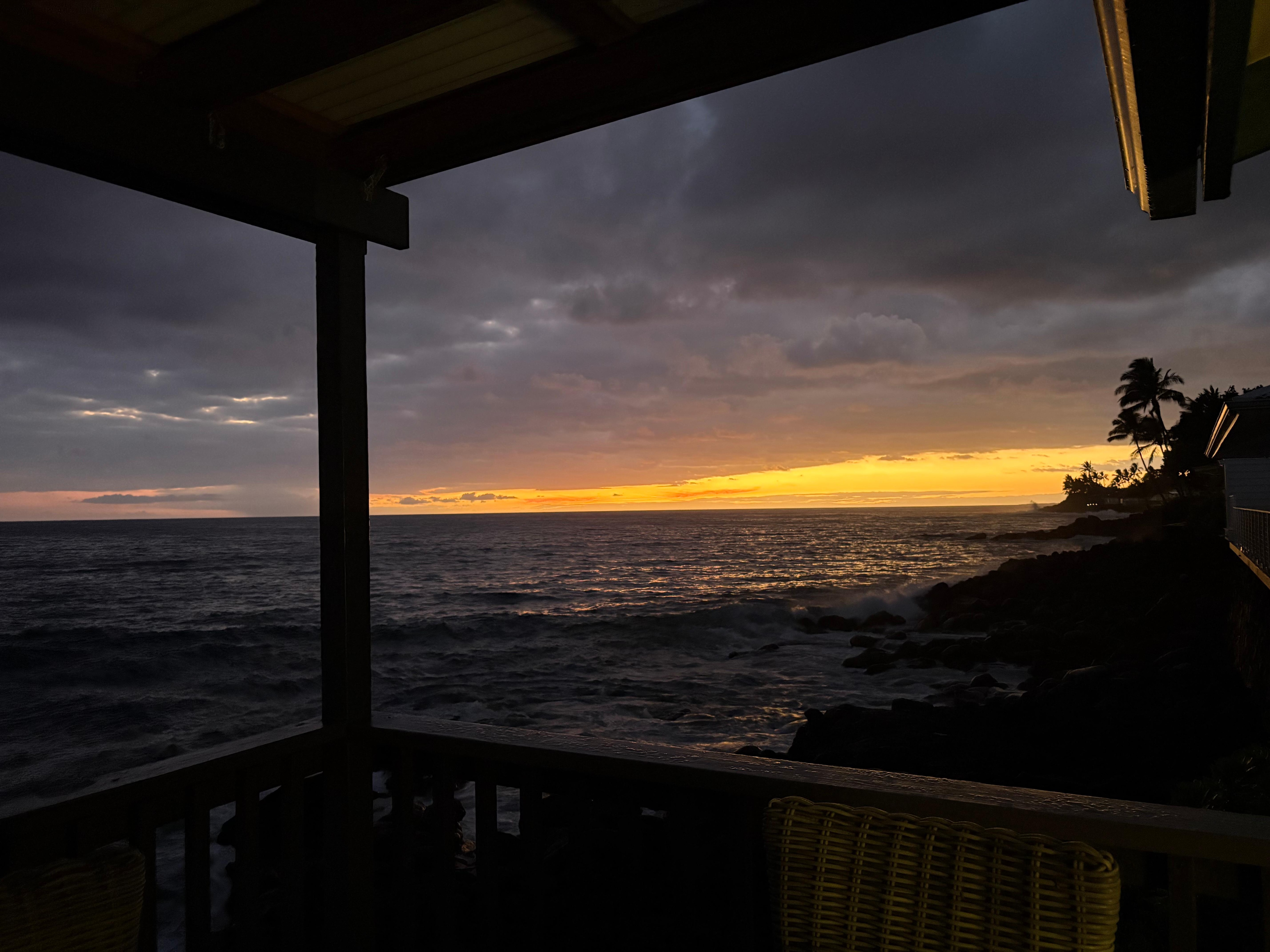 Sunset right on the patio 