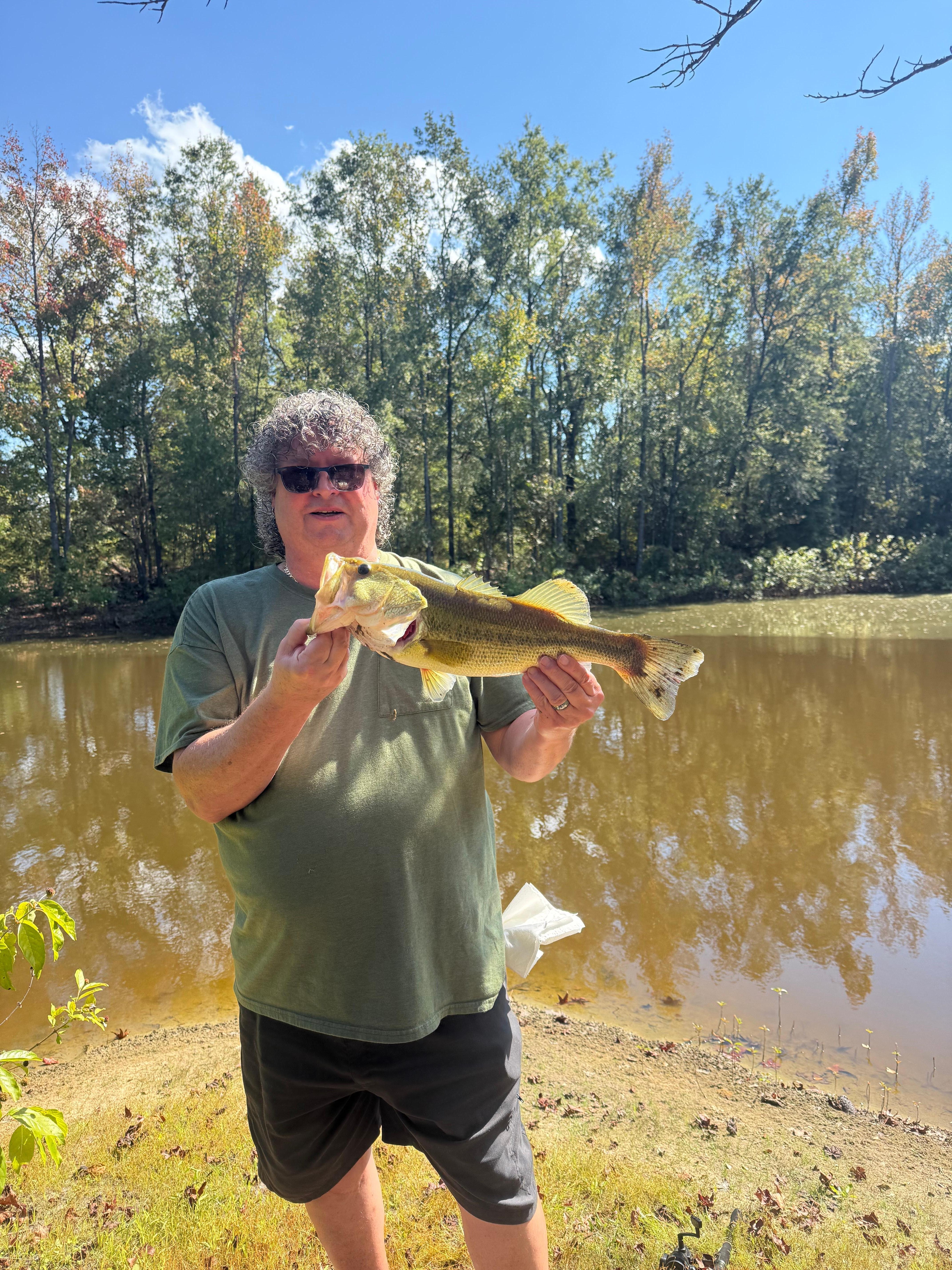 Caught several bass and catfish i stopped counting we had a great time!
