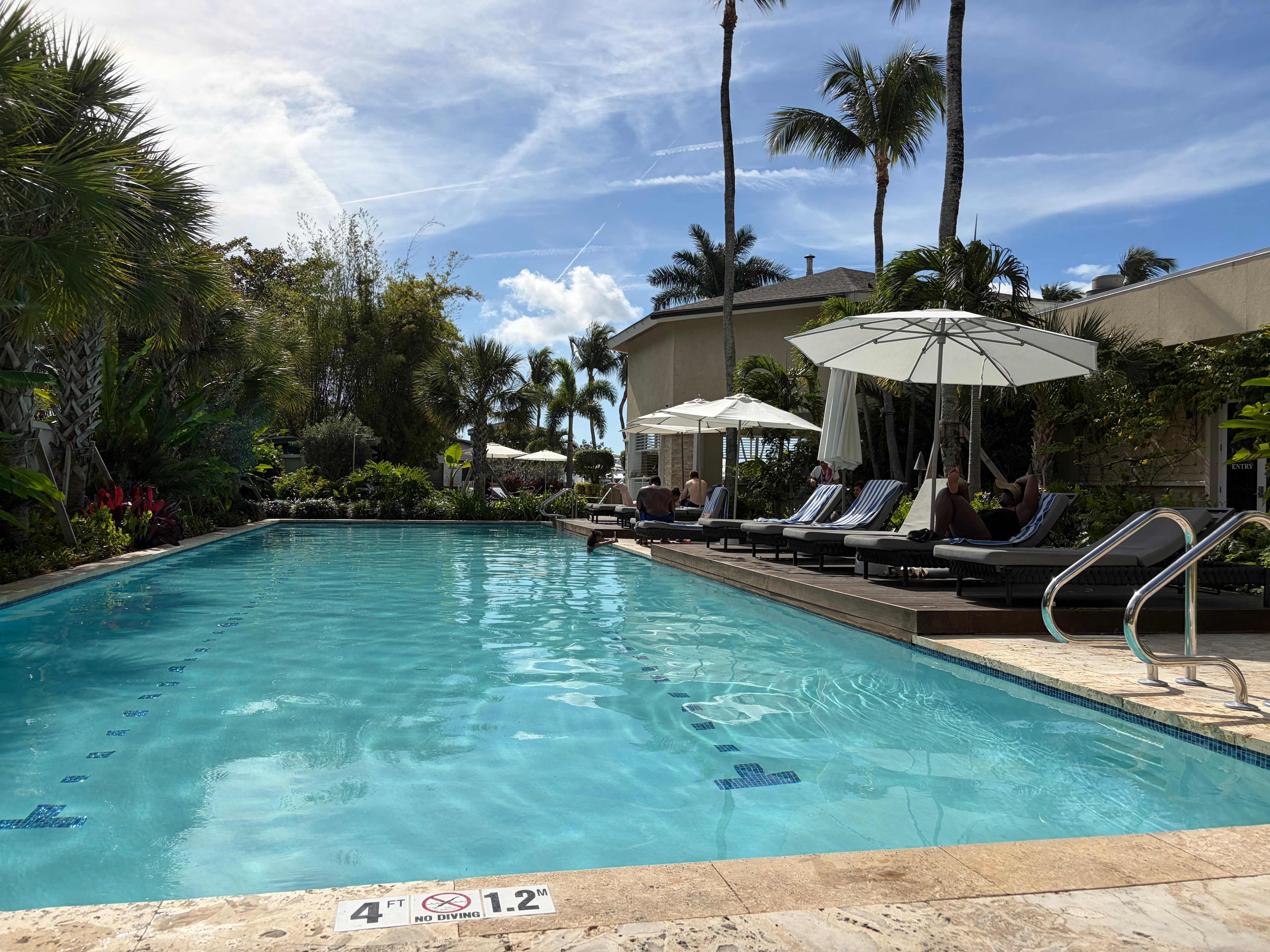 The heated pool was very nice and cozy. 