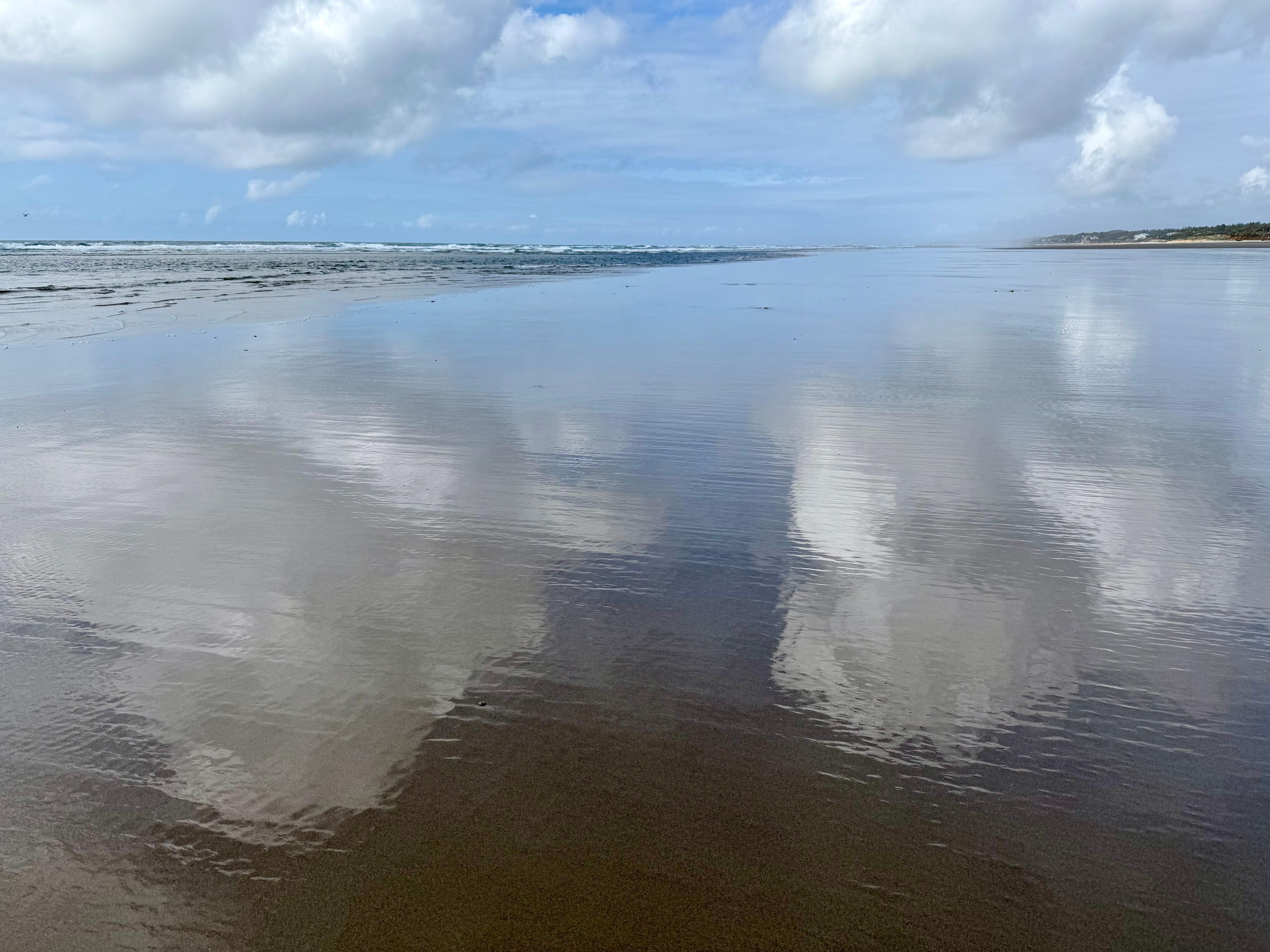 When the tide is out, the beach doubles in size.