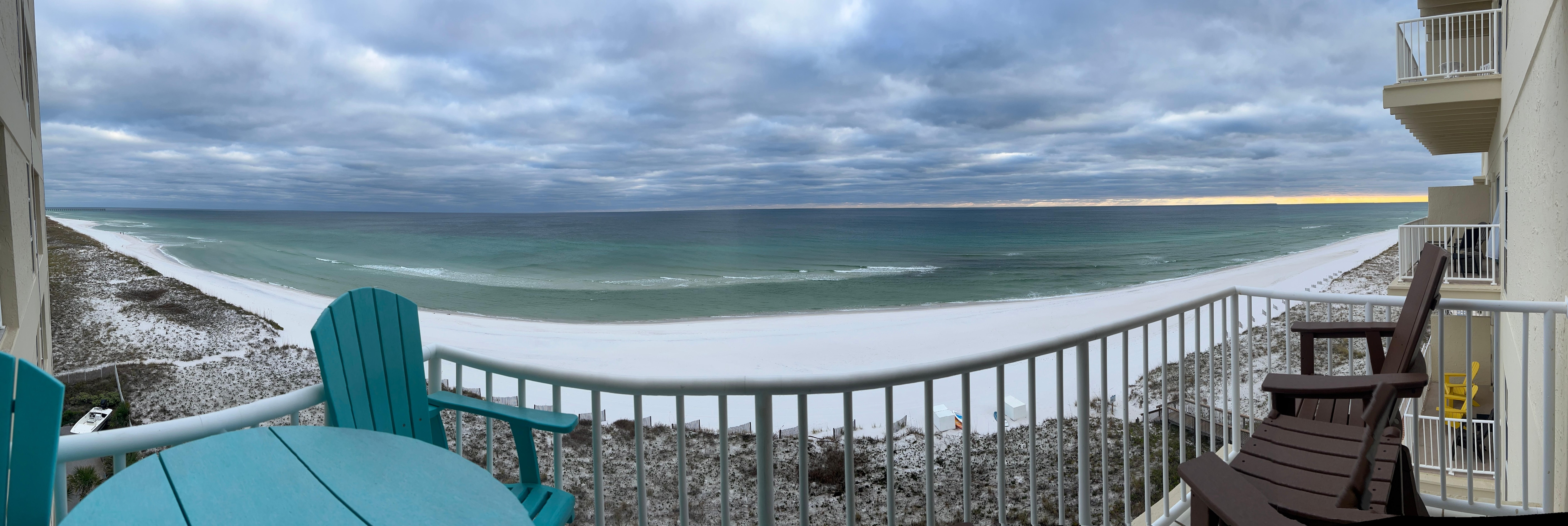 Panoramic view from the balcony 