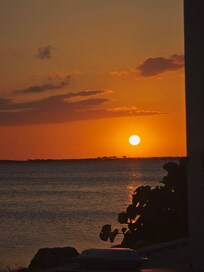 Sunset at he beach area behind our apartment