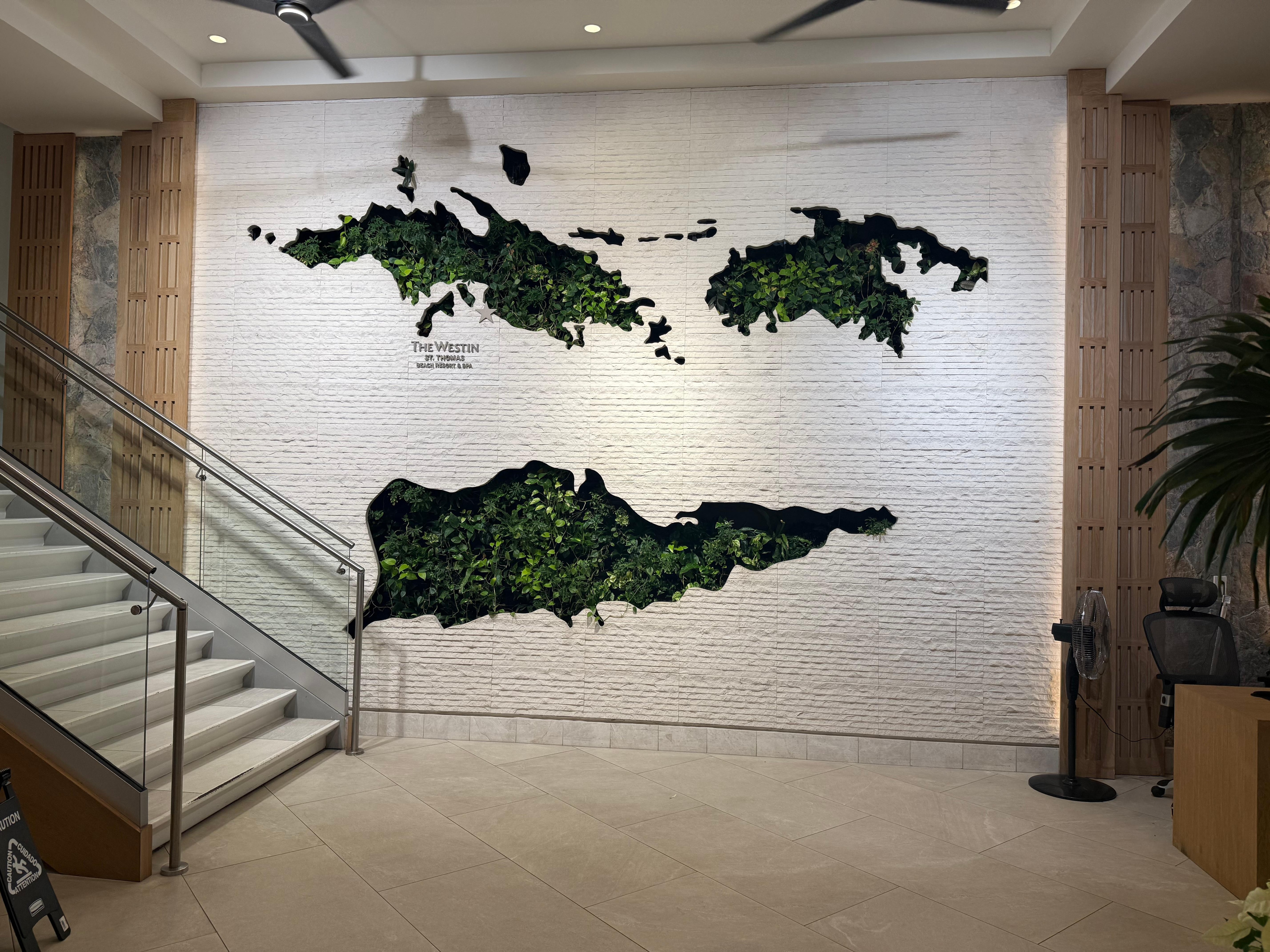 Interior wall with USVI three largest islands!