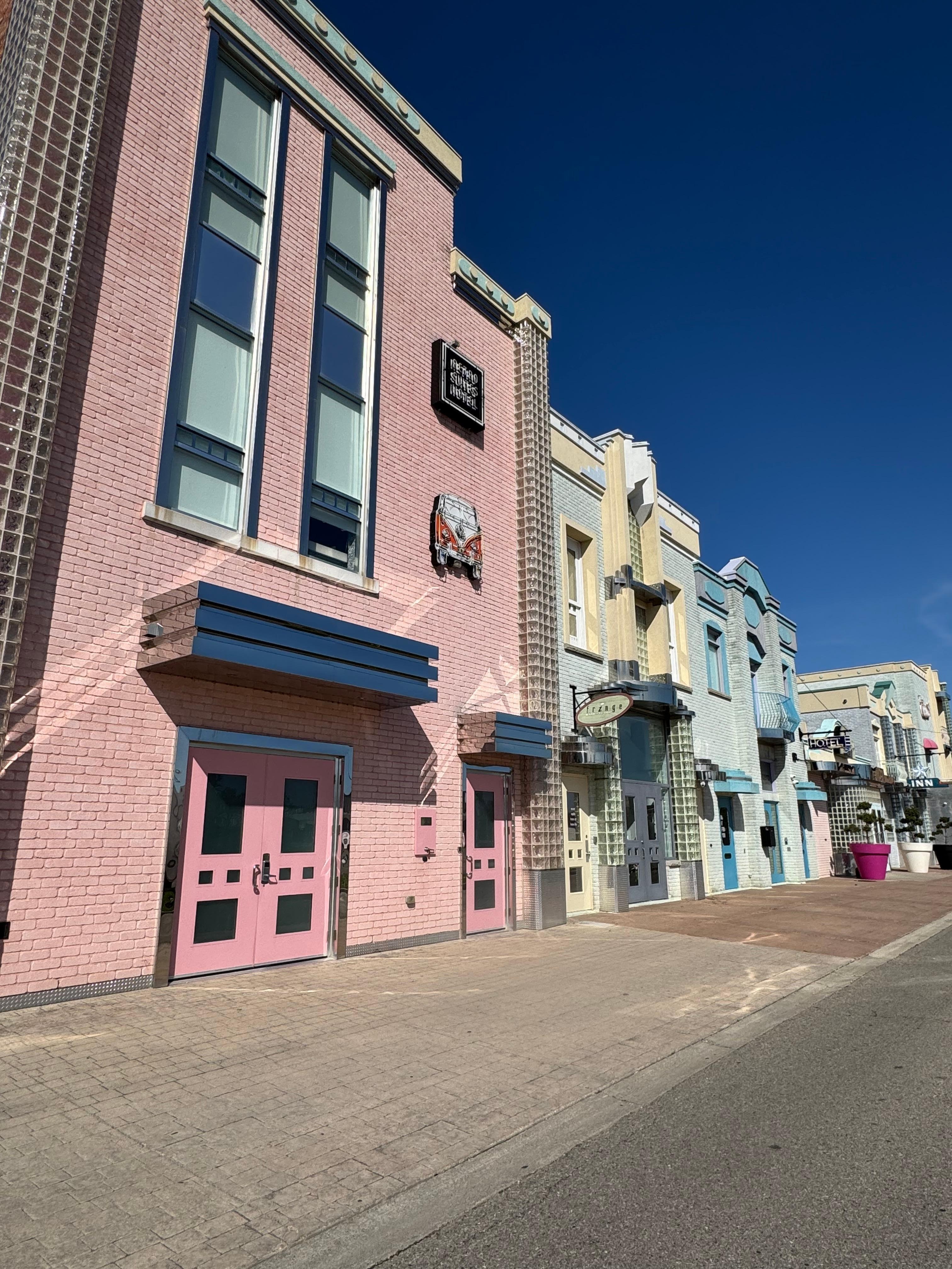 Back side of the hotel