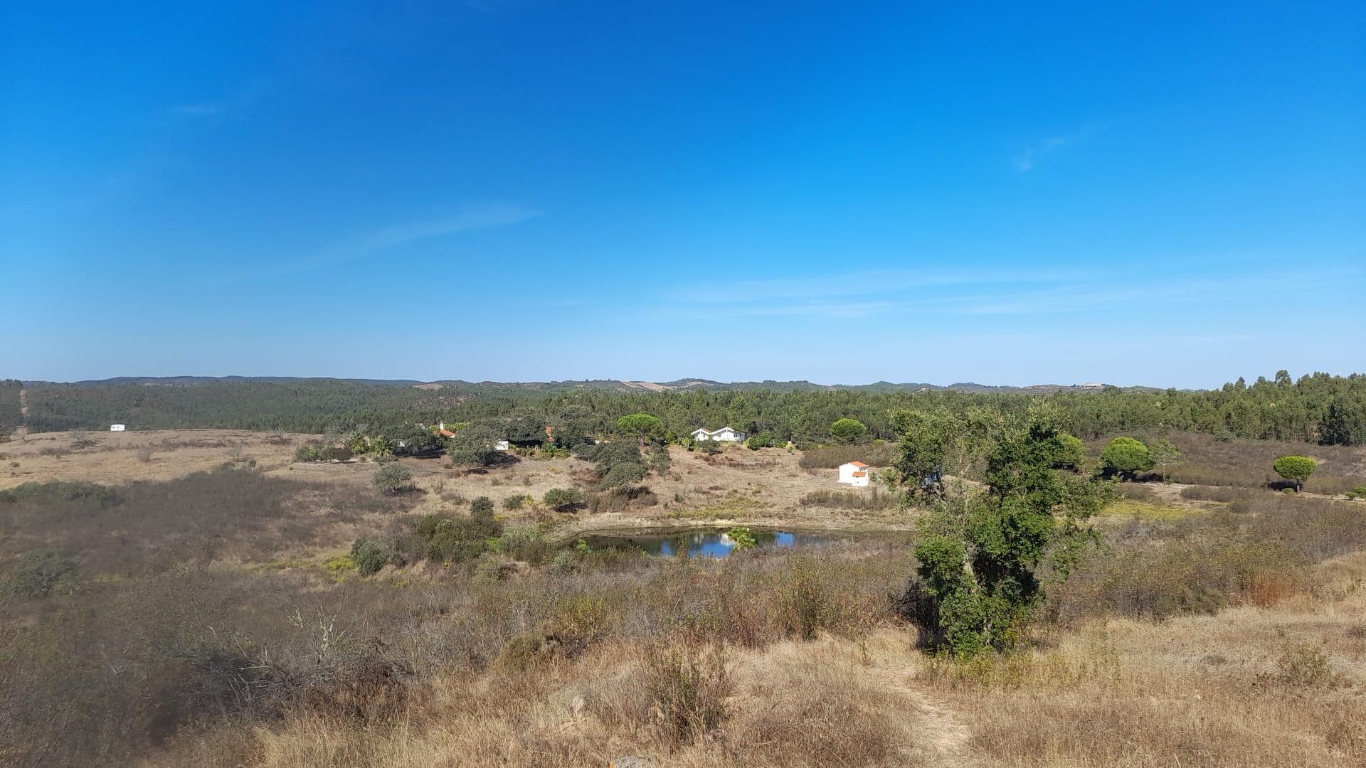 View across the site from the trig pillar 
