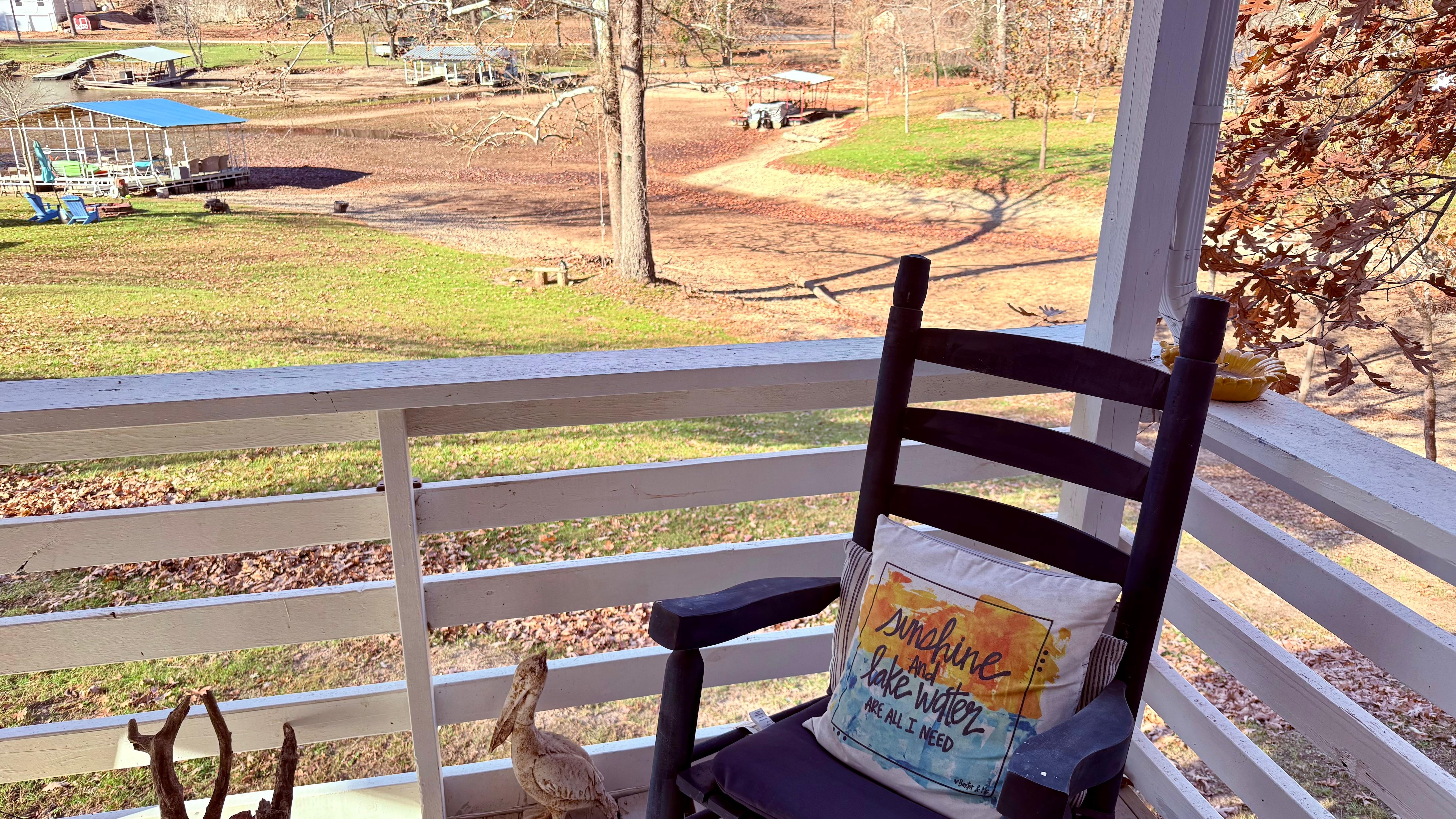 View from the front door of the cabin 