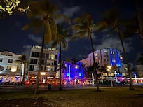 Evening view from park just across the street.