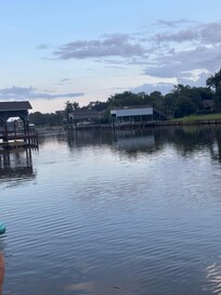 Enjoyed this view for morning coffee and evening sunsets on the pier