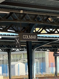 The arrival at the train station