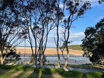 Beach view from reception