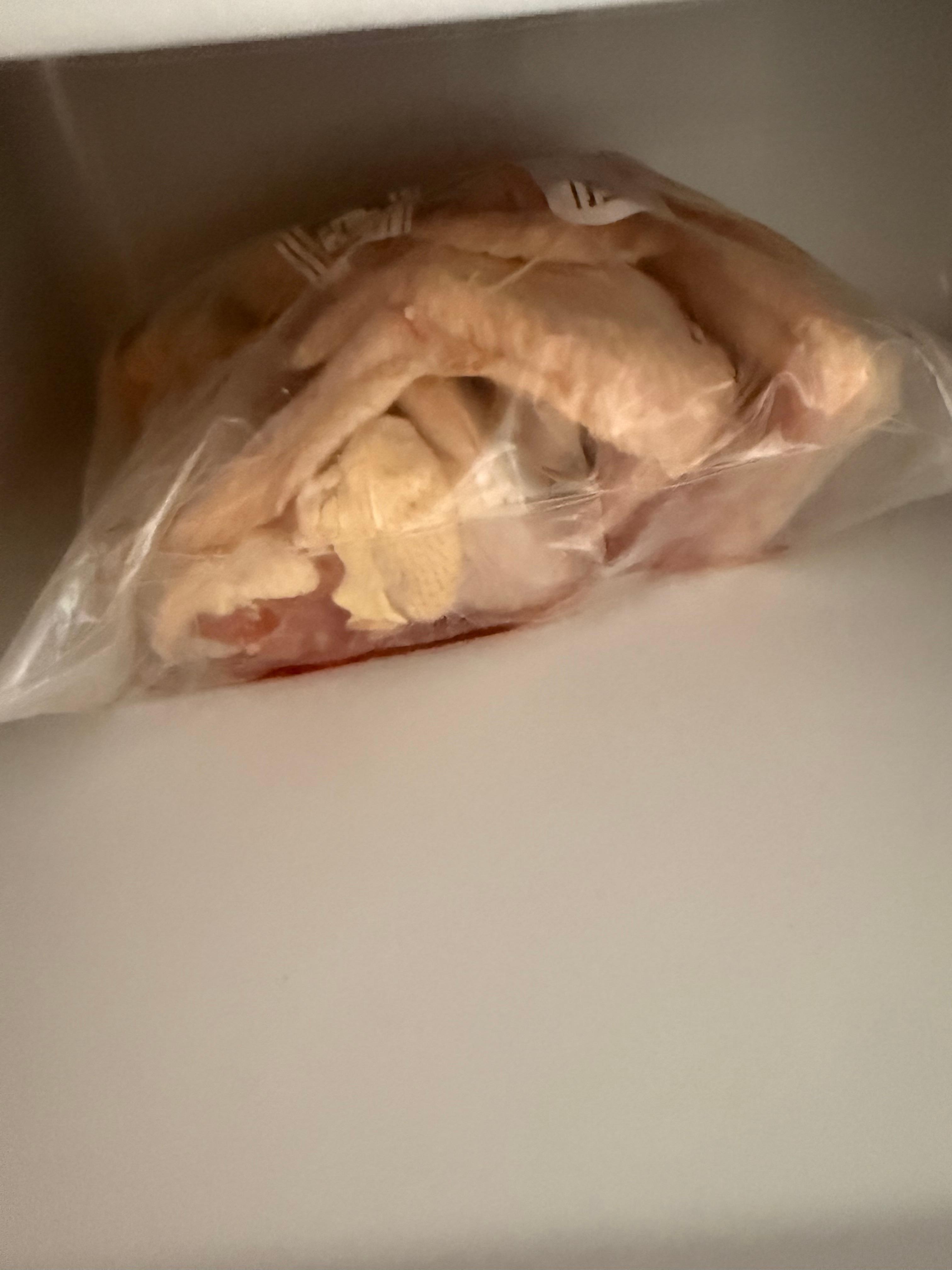 Chicken in freezer never frozen 
