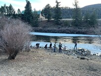 Boys checking out the river.