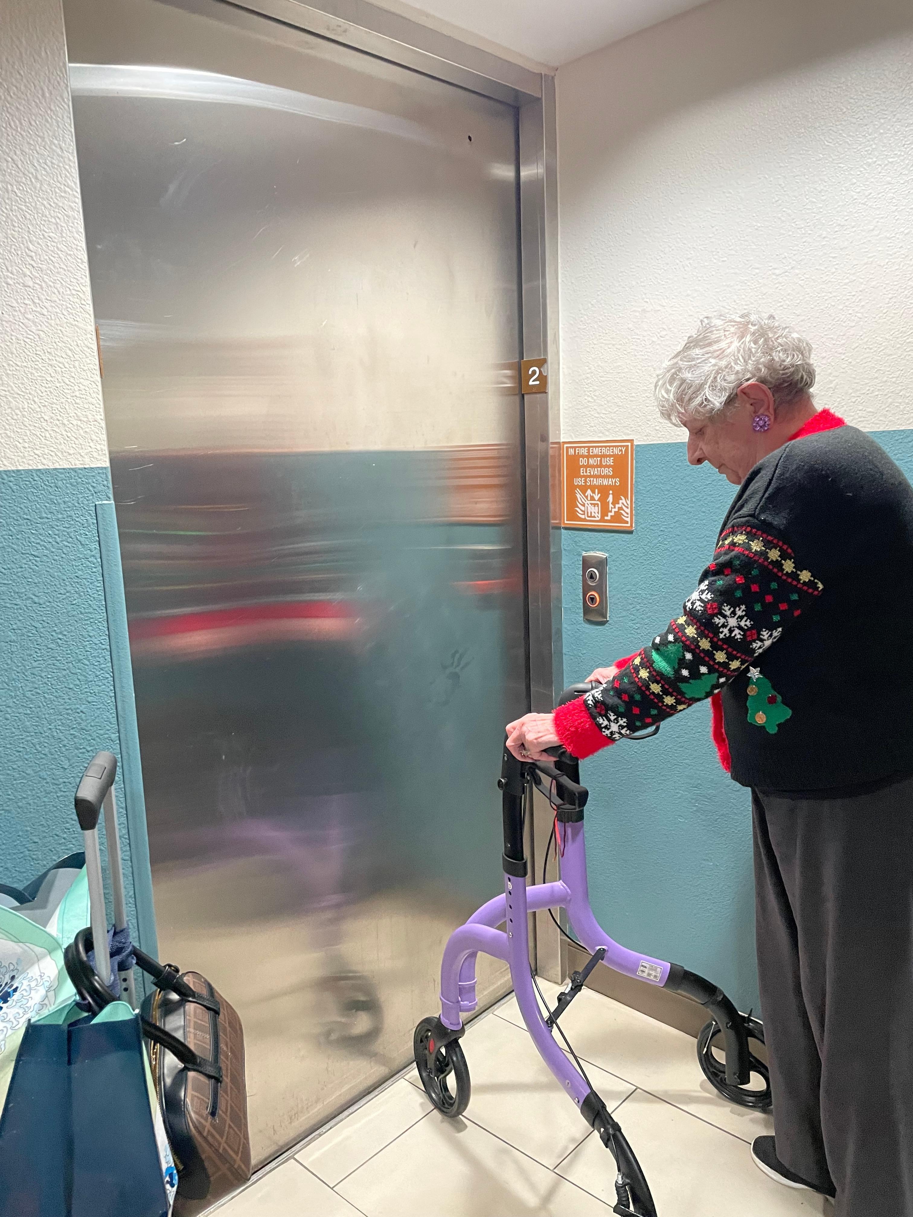 Tiny service elevator only one available for guests and staff for entire hotel! 