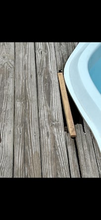 Close up of hole. We had small children so this was concerning