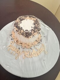 Birthday cake from hotel