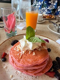 The famous and most delicious pink pancakes