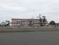 View from the beach across the street.