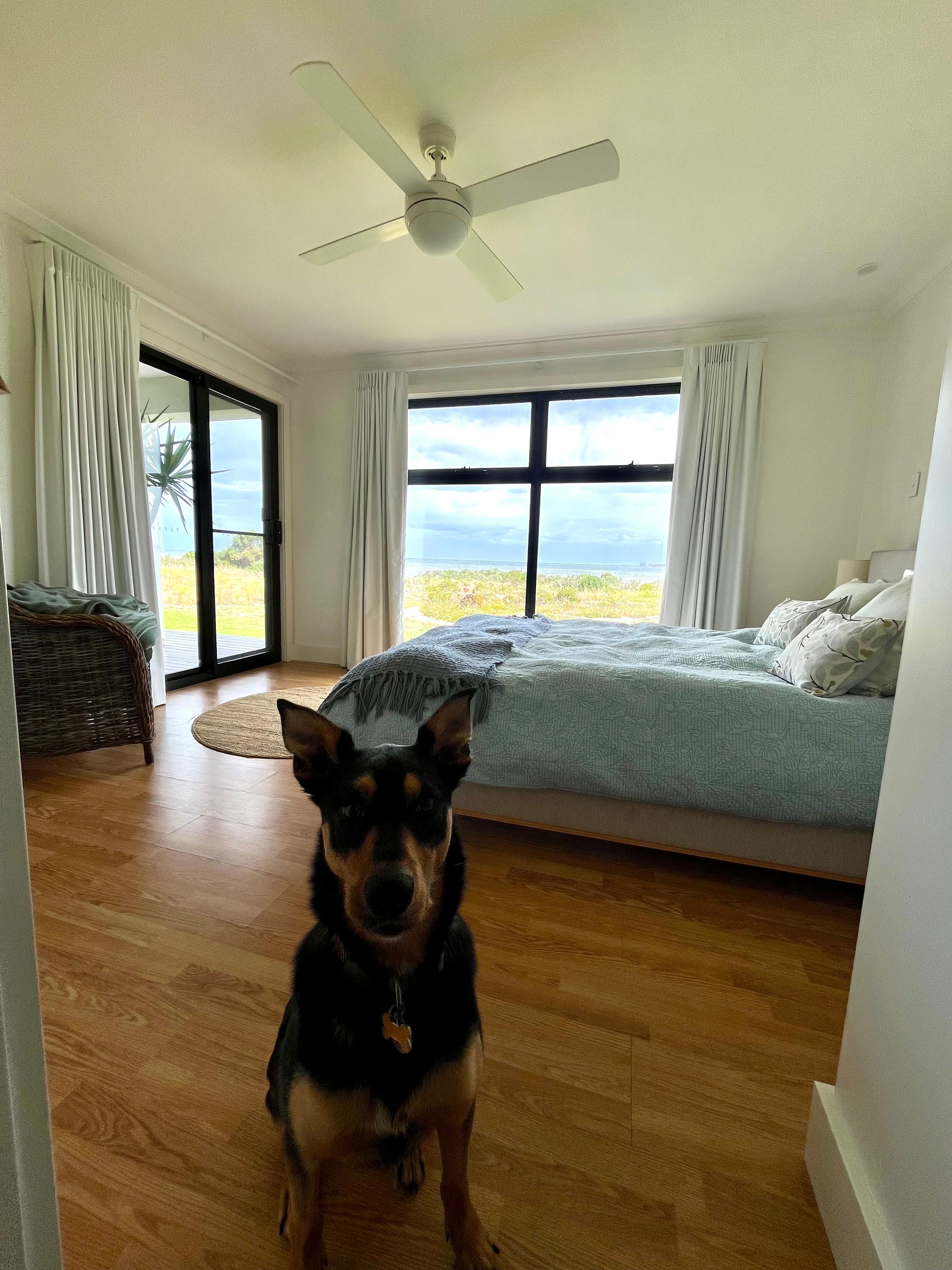 The main bedroom was very comfortable. Stunning view. 