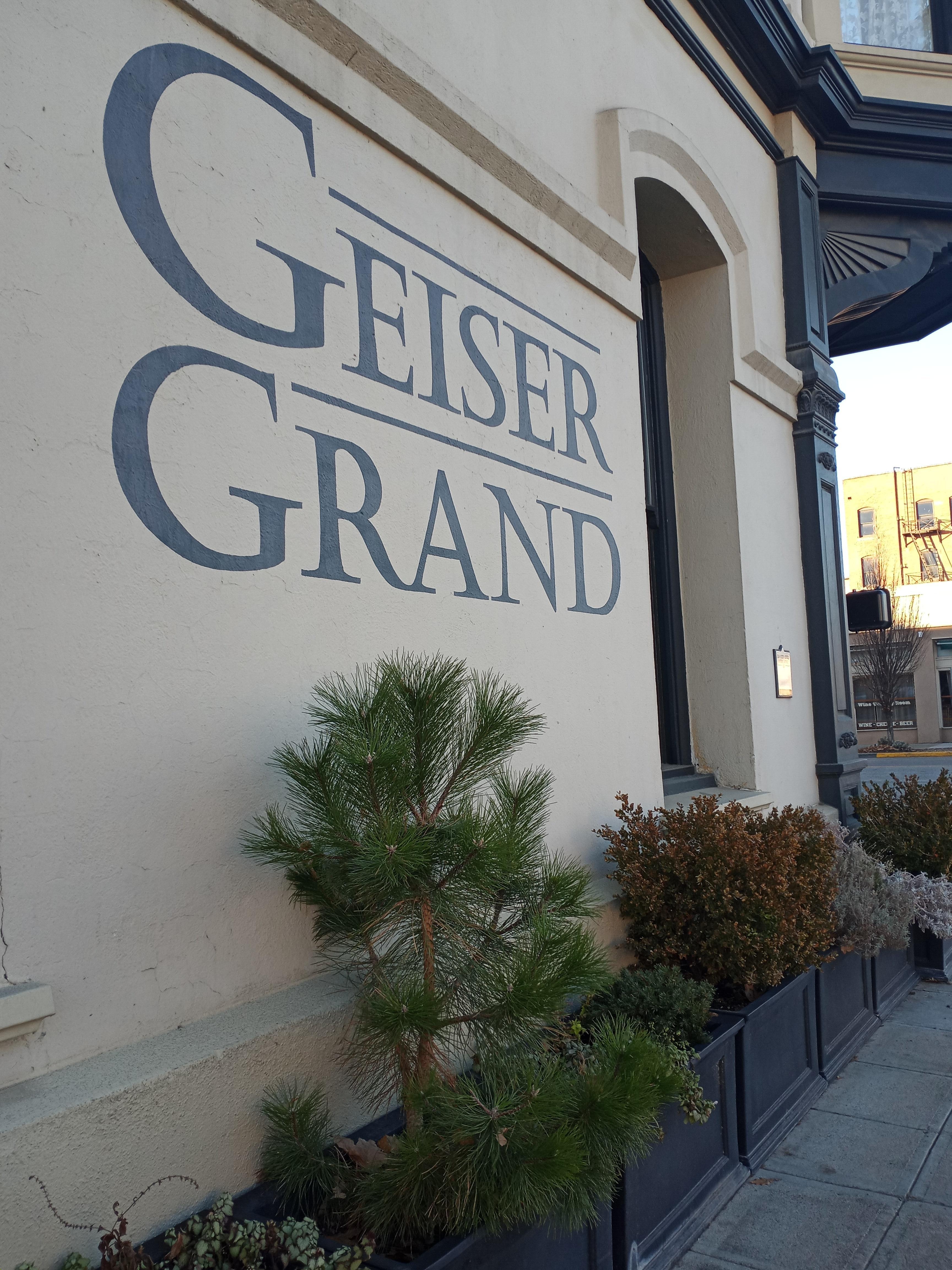 Geiser Grand Hotel entrance. 