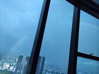 Amazing rainbow 🌈 from the 78th floor
