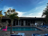 Guest house parallel to main house