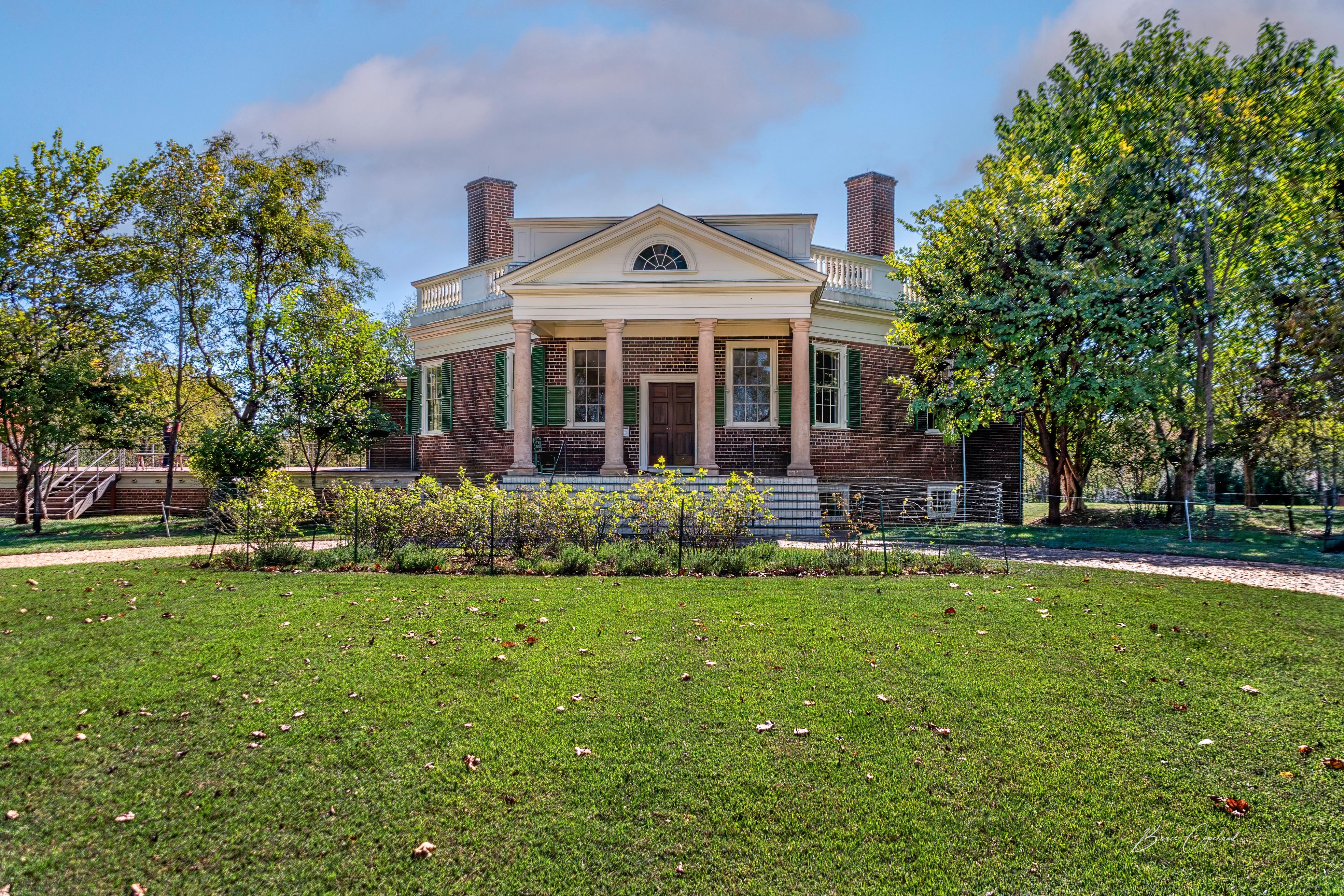 Front entrance to Poplar Forest, Thomas Jefferson's retreat in Bedford County, VA