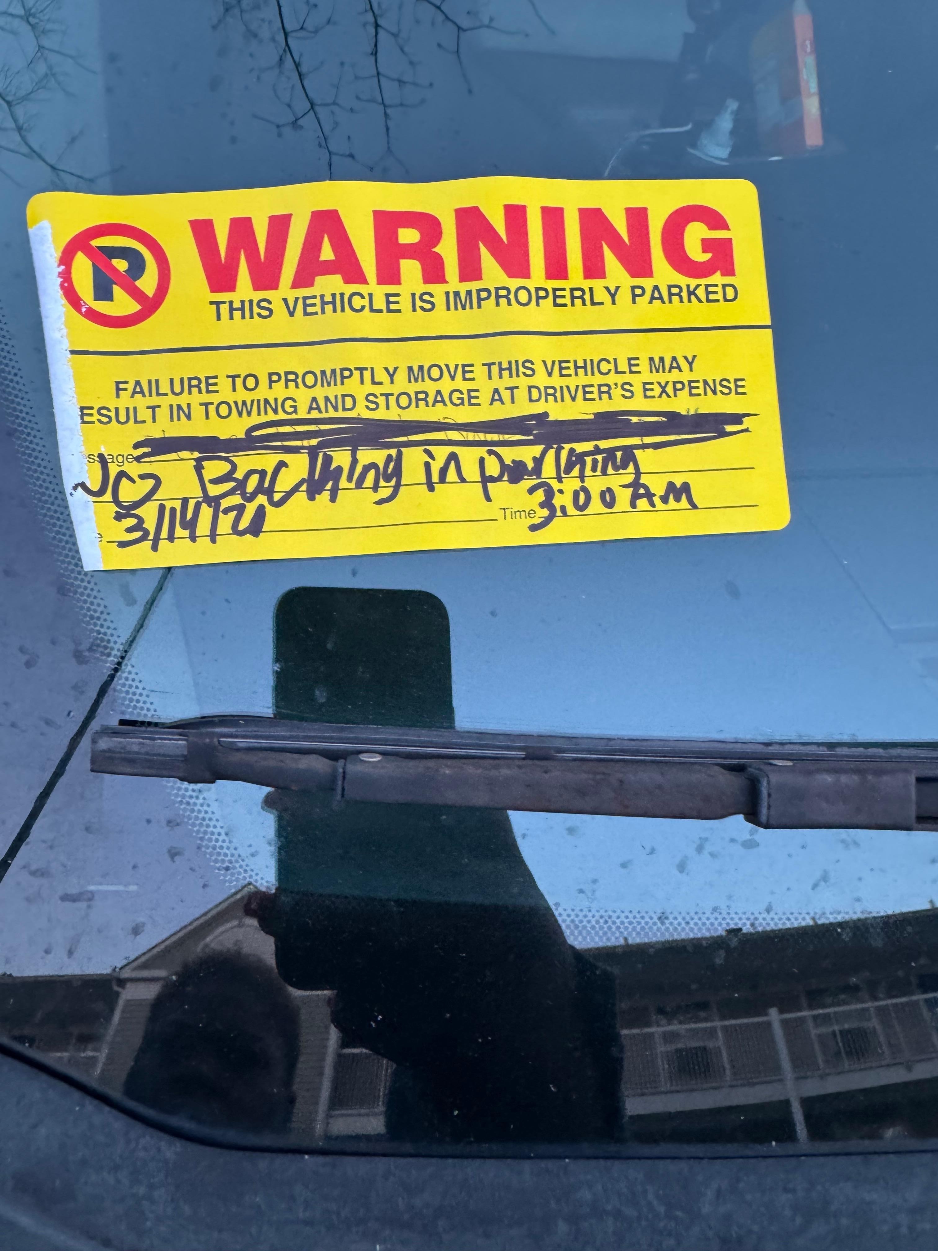 Put stickers on my window bc I bagged in (my first night there, I wasn’t told that I could not bag in at check in