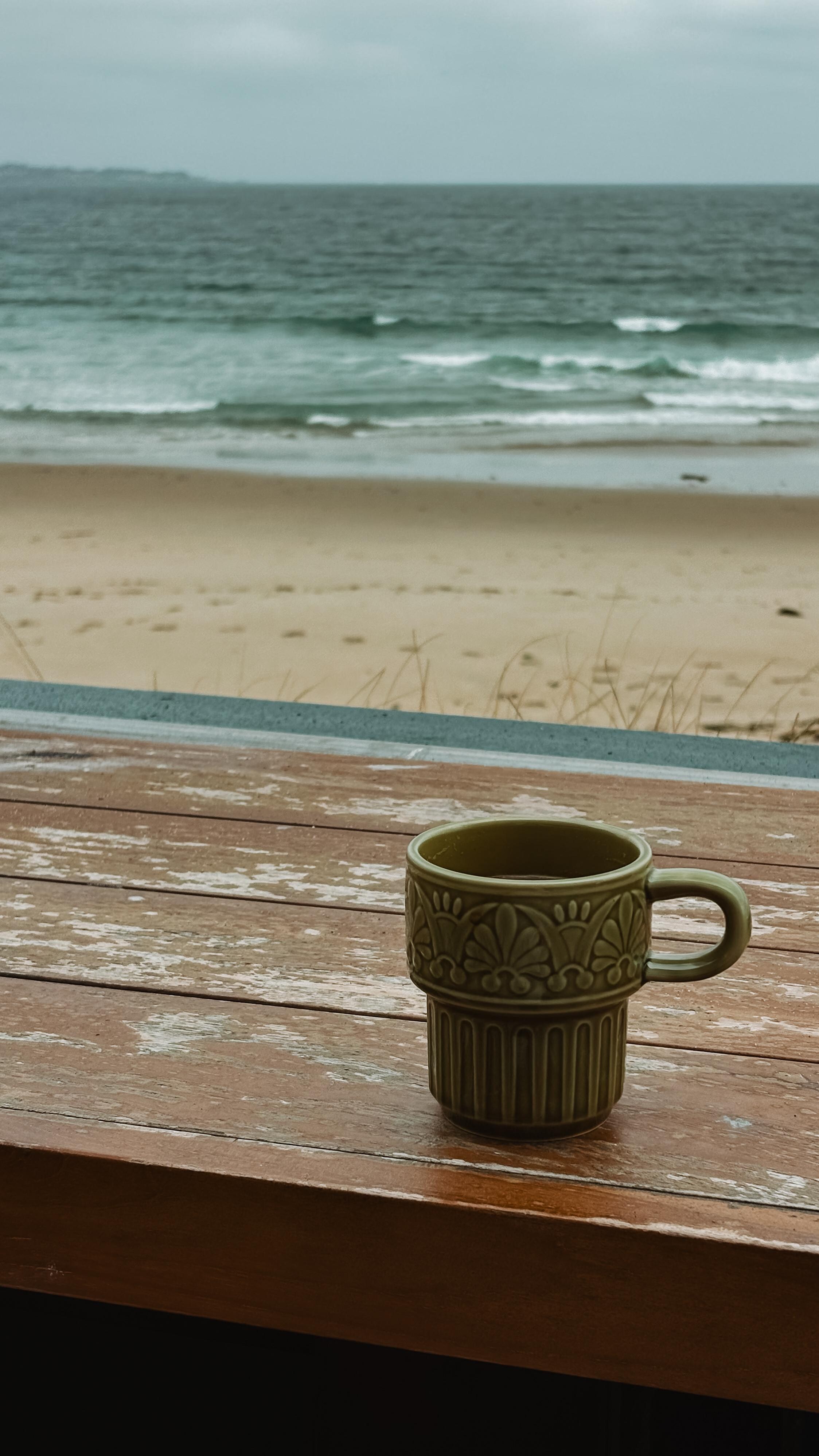 Morning coffee outside the room 