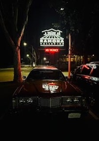 Ramona Valley Inn sign at night