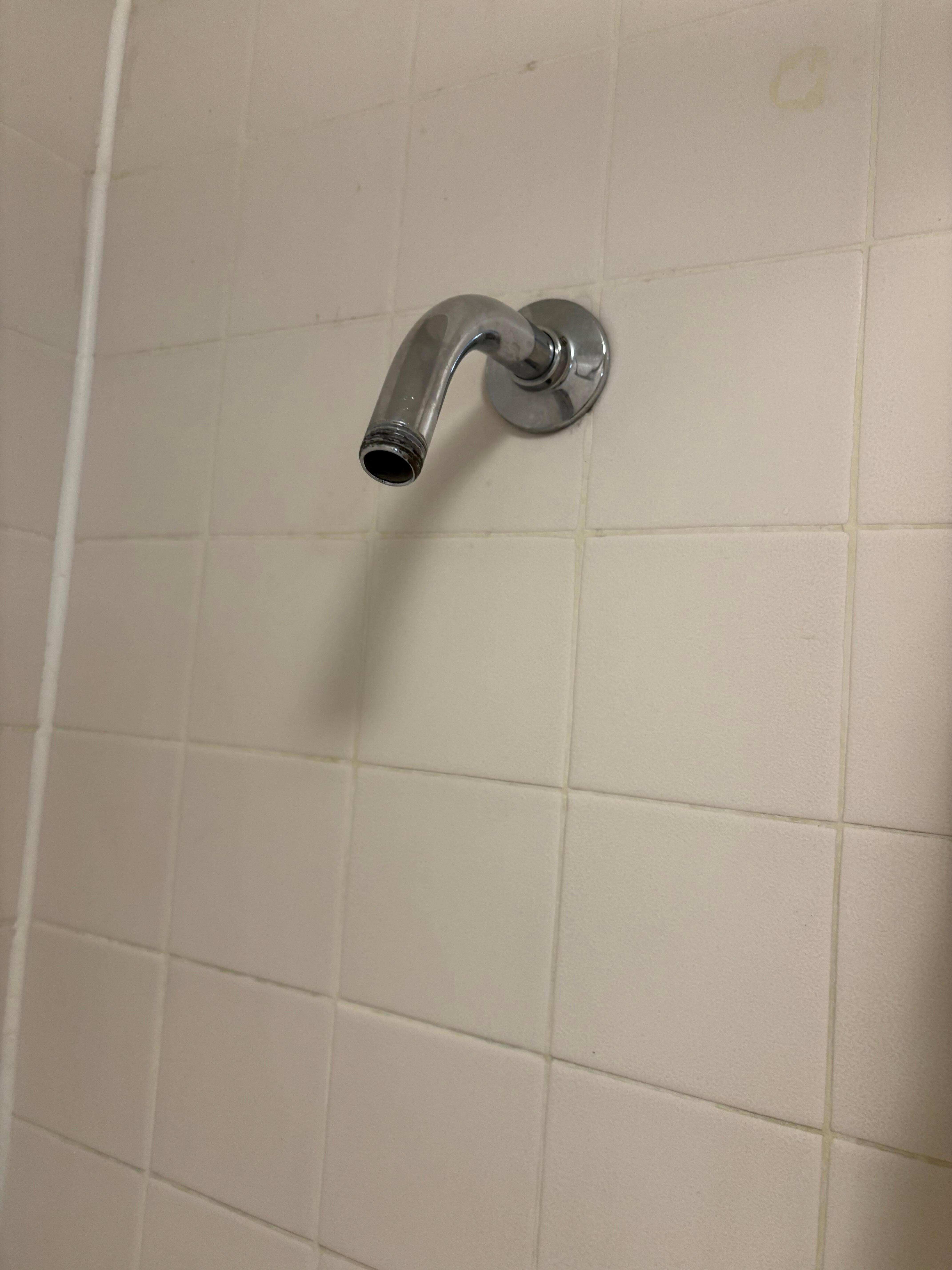 No shower head to take shower