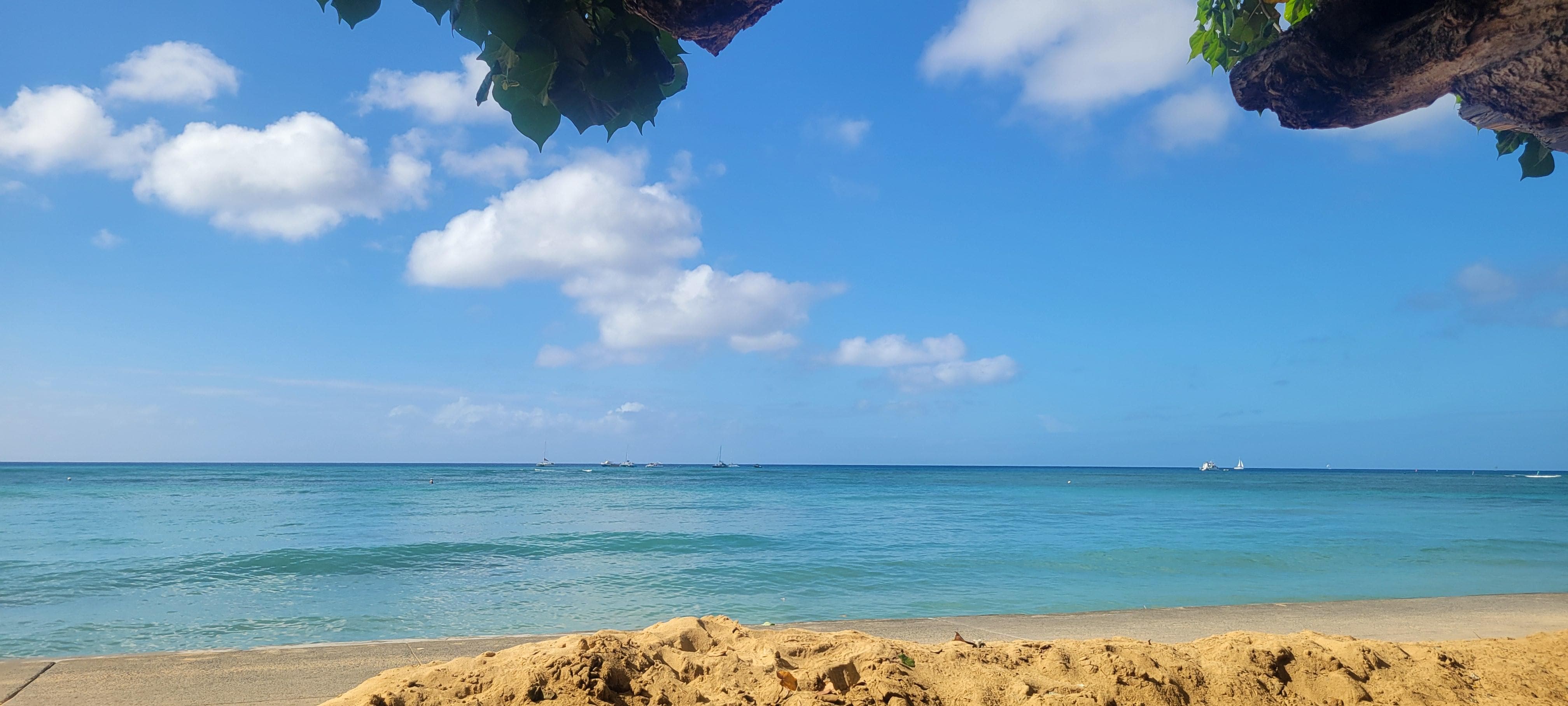Setting on the beach 15 minutes away from the condo.