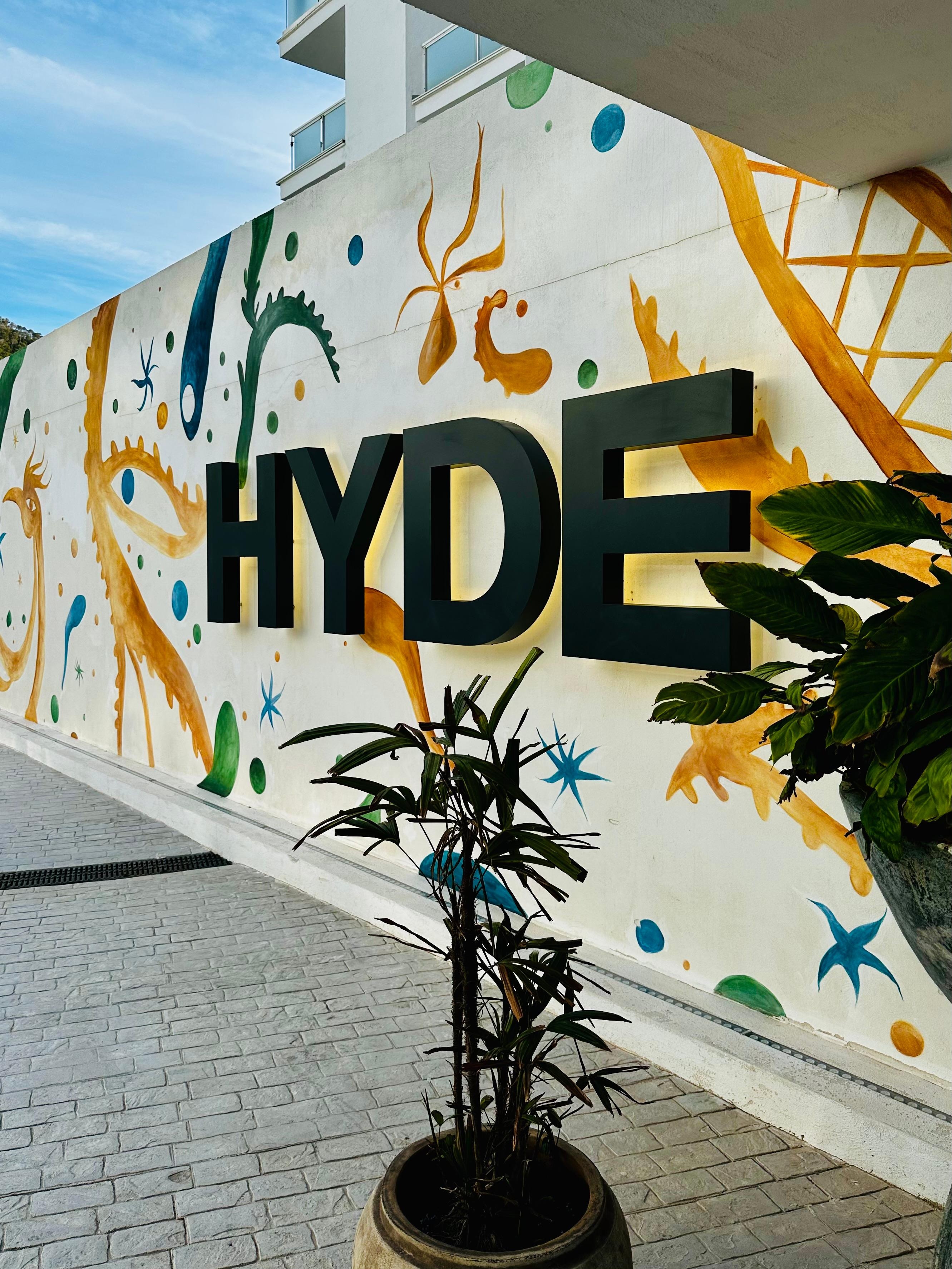 Arriving at the Hyde Hotel