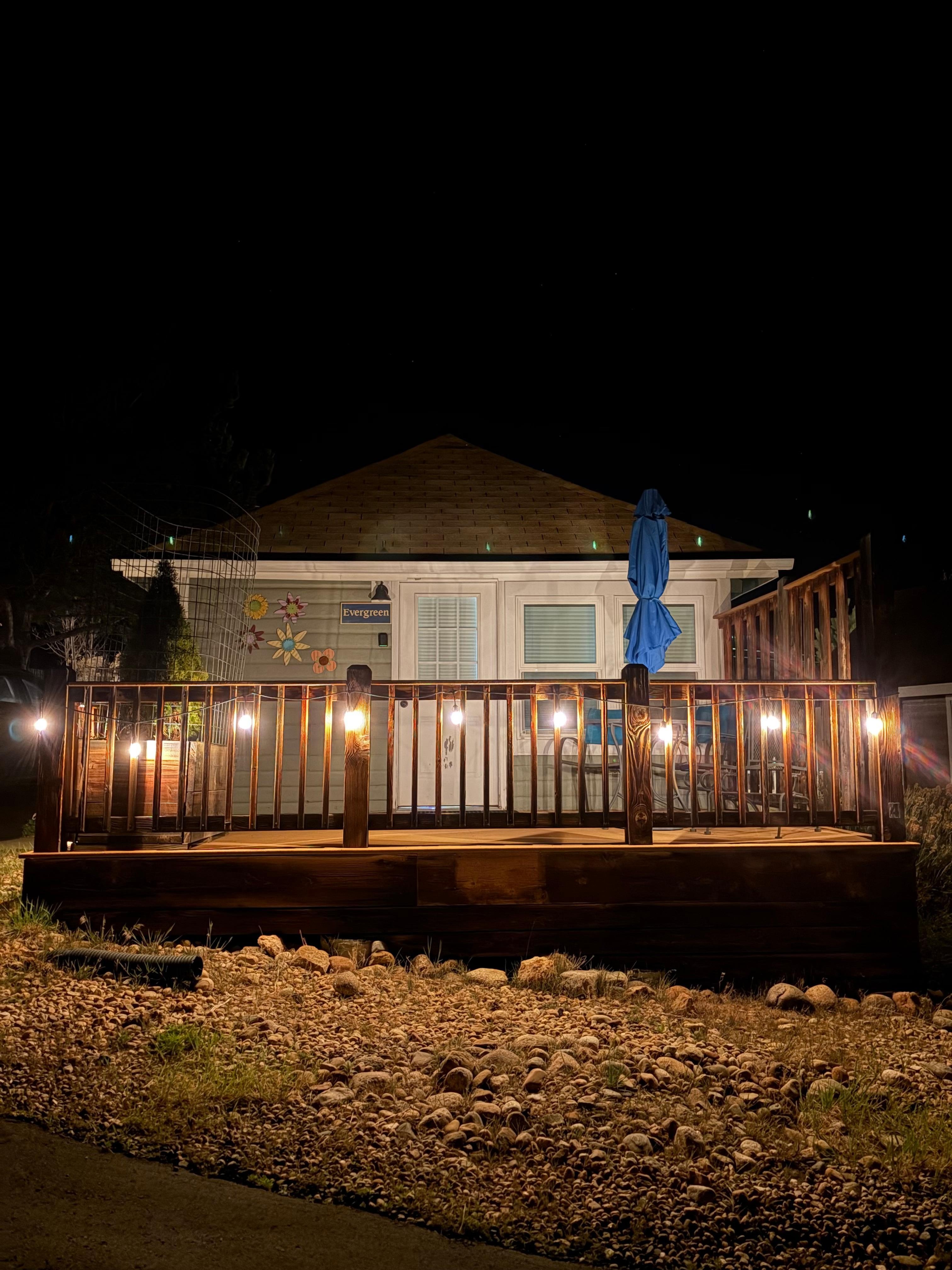 The cottage at night 