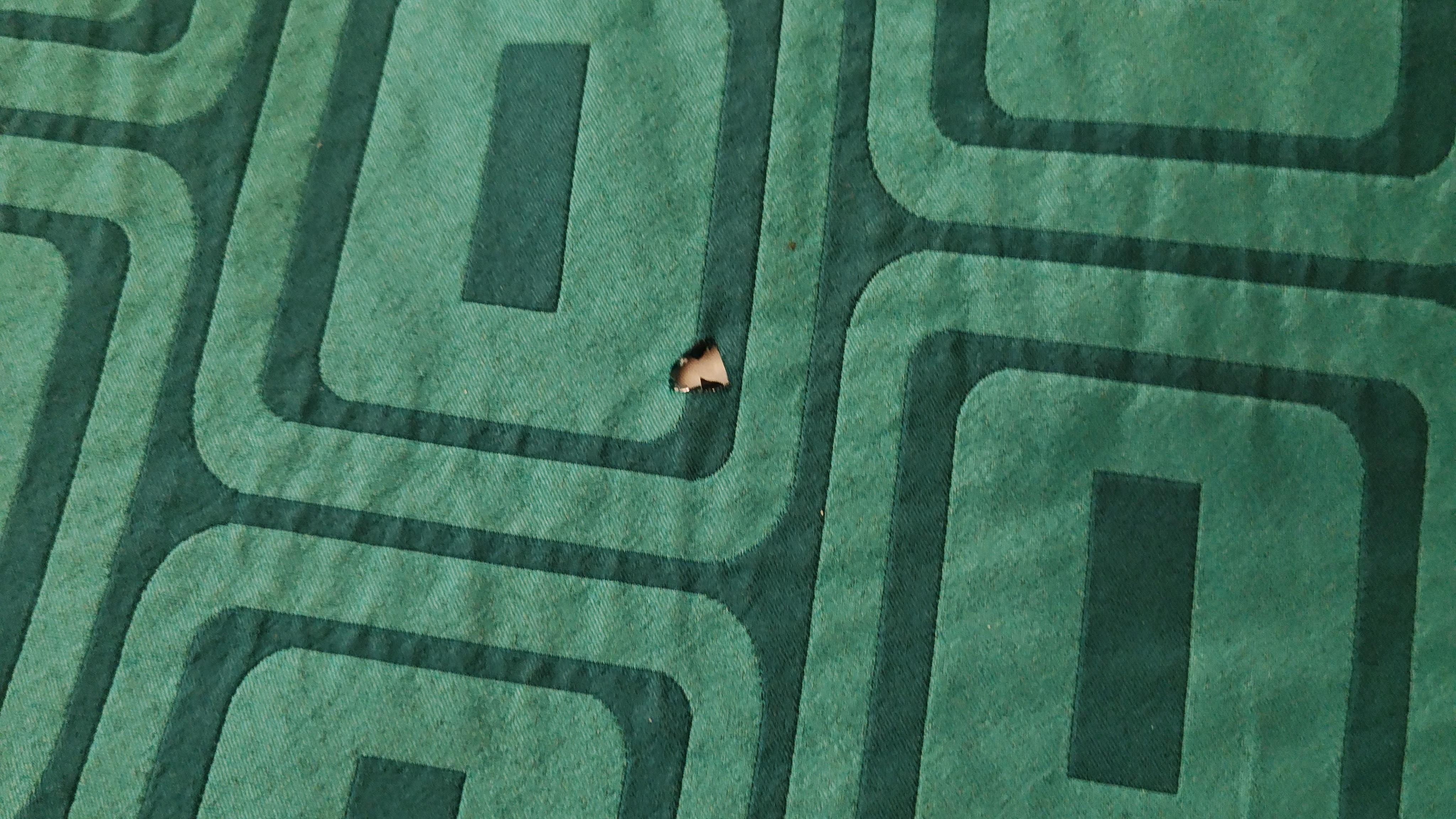 Burns on the bed linens