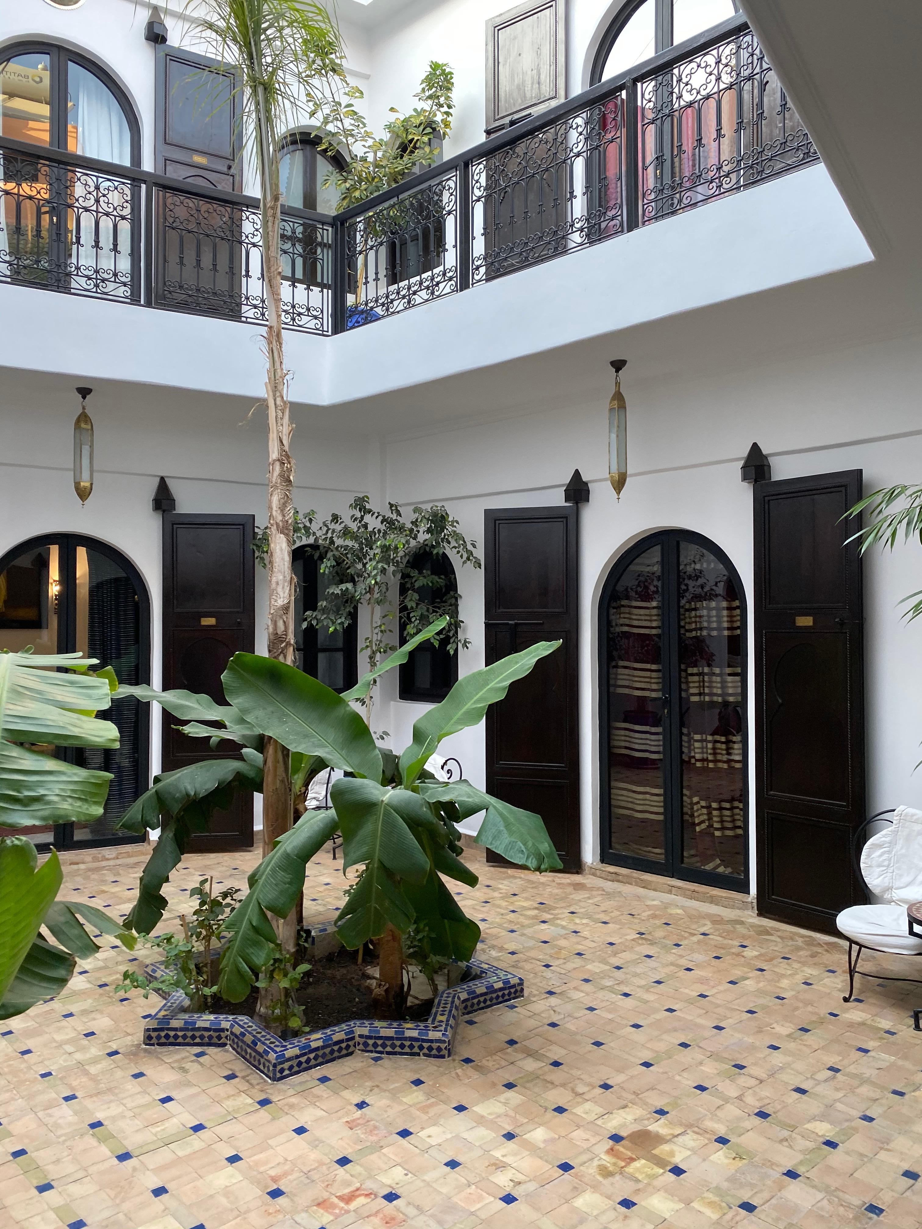 Courtyard and the door to our room.