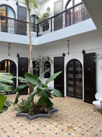 Courtyard and the door to our room.
