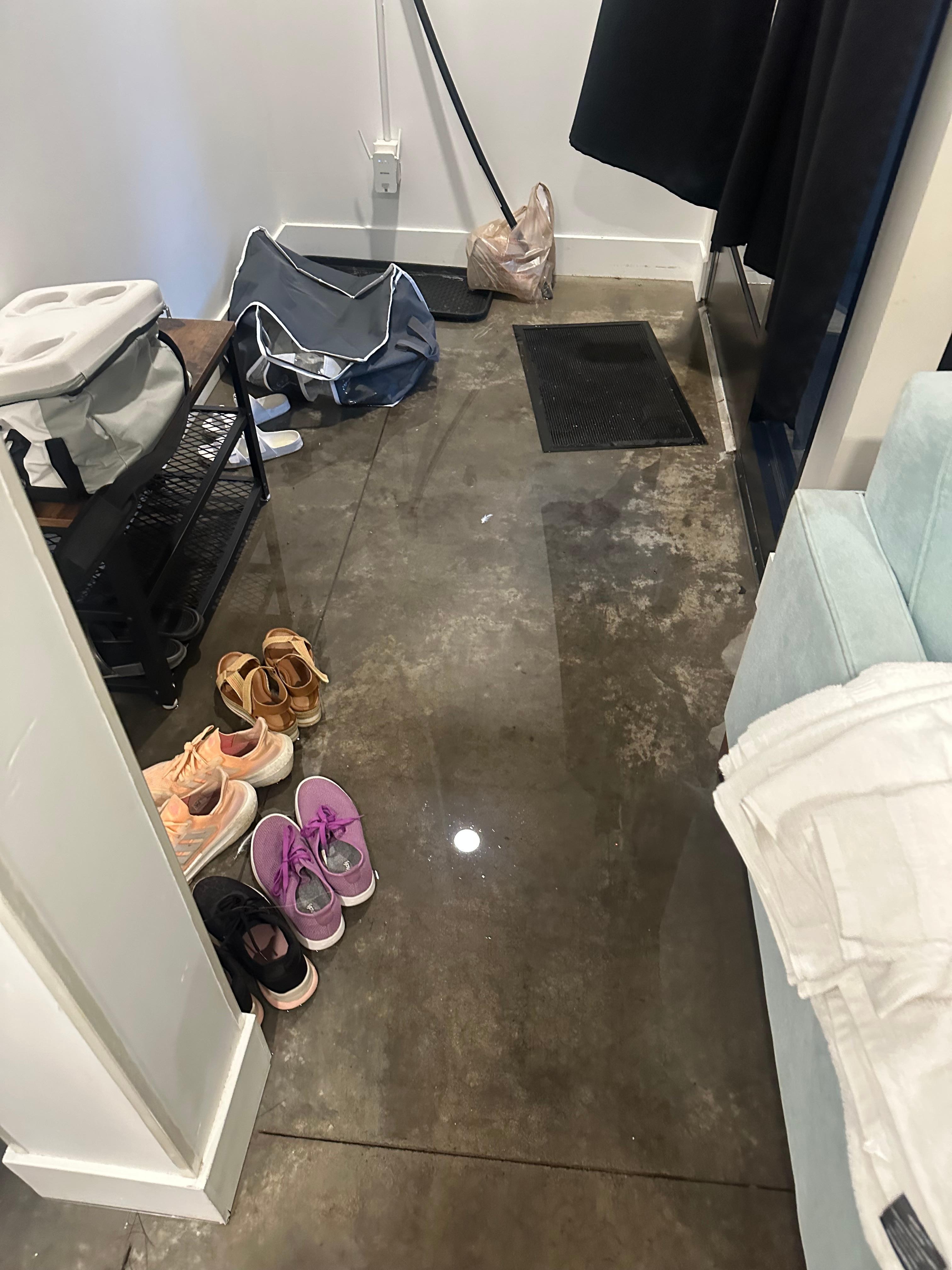 Flooding at front door