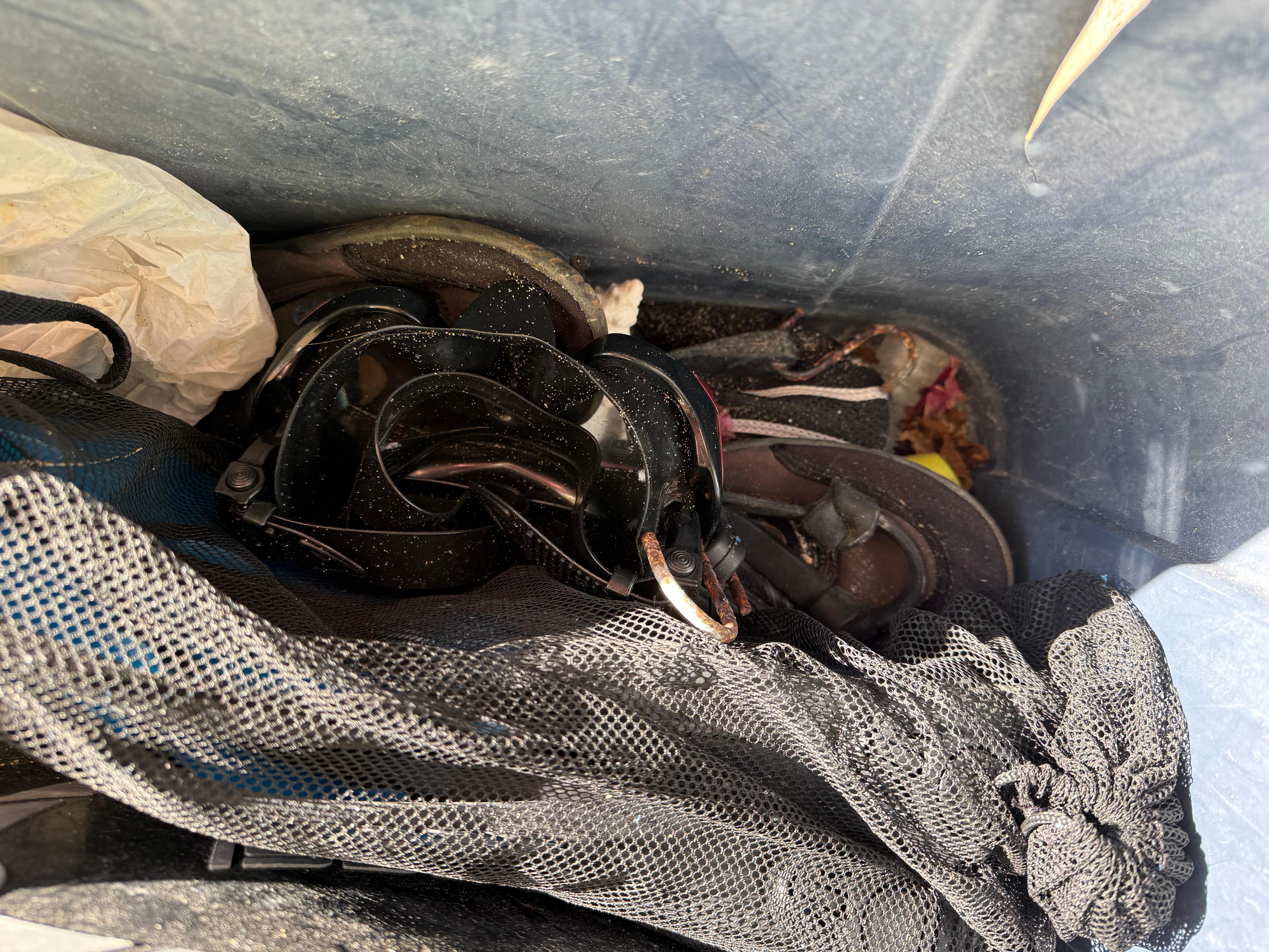 dirty pool and snorkeling gear