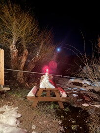 Campfire area by the creek