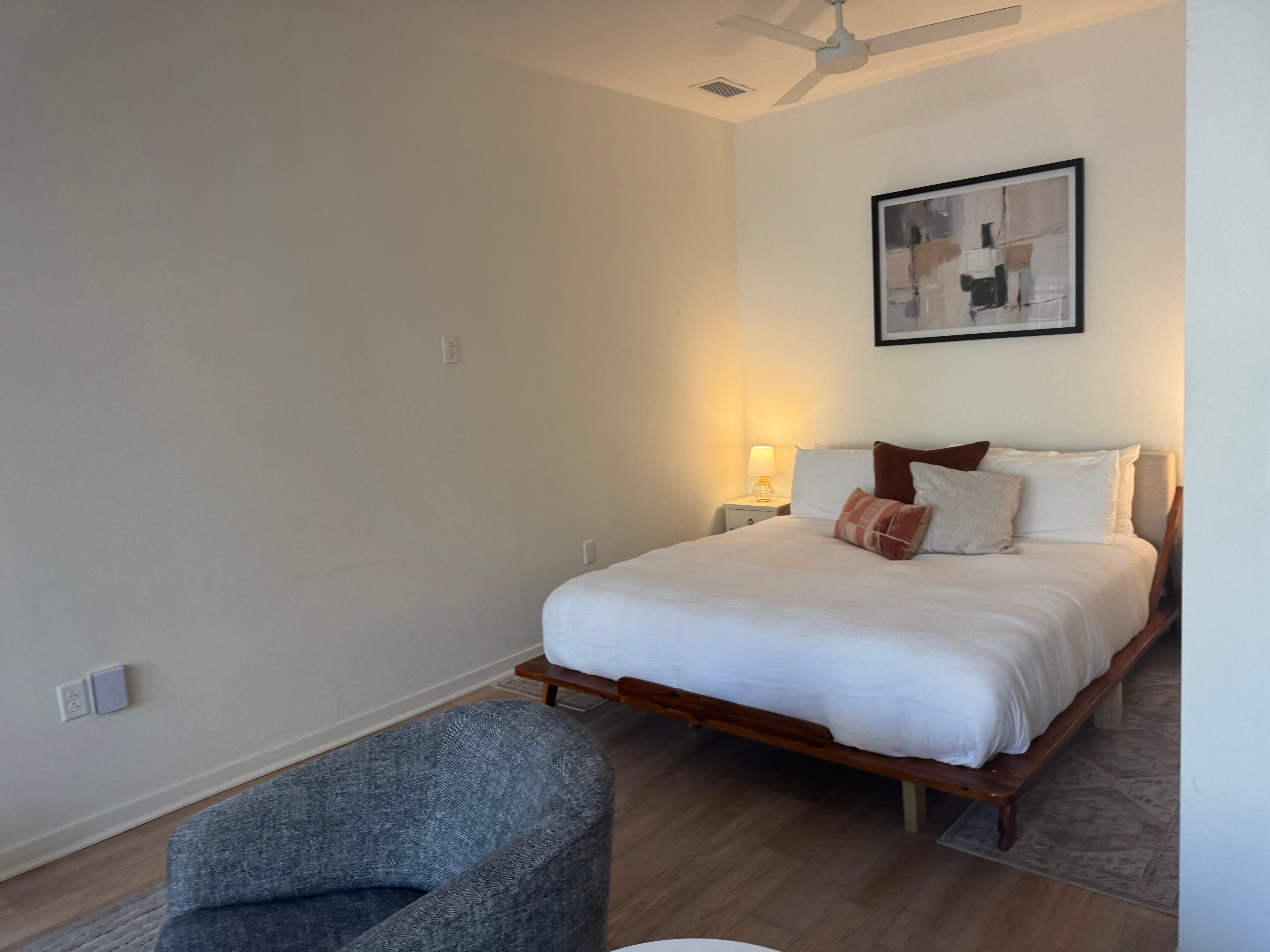 The bed was soft and cozy.