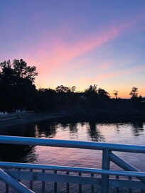 Sunset from pier infront of our balcony.