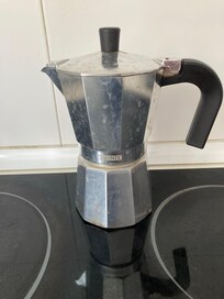 Italian style single cup perculator.