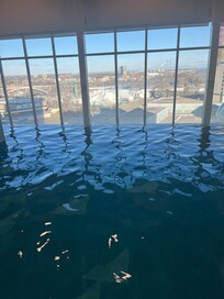 Infinity pool with view of falls