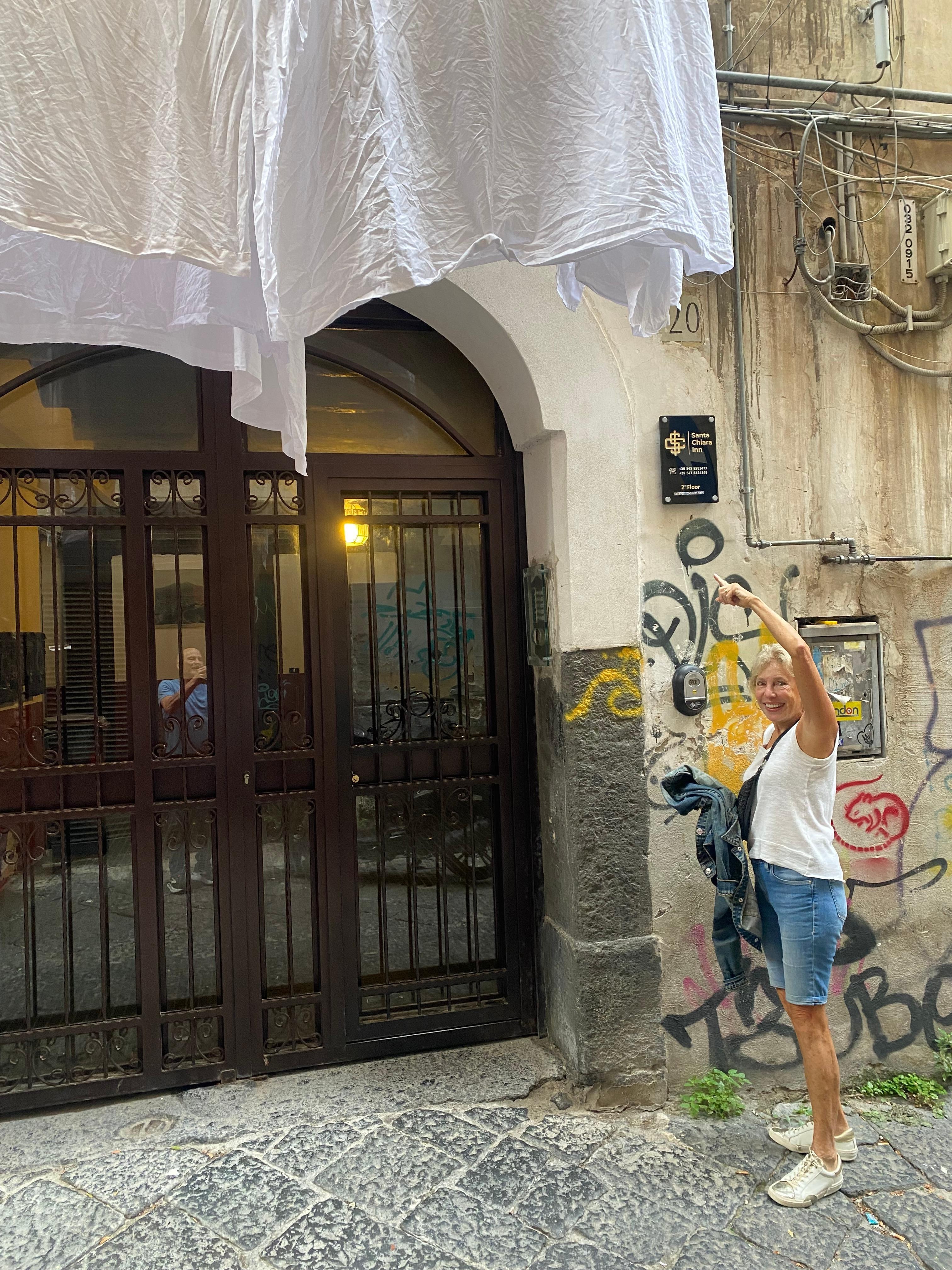 Oh, there is the hotel sign 