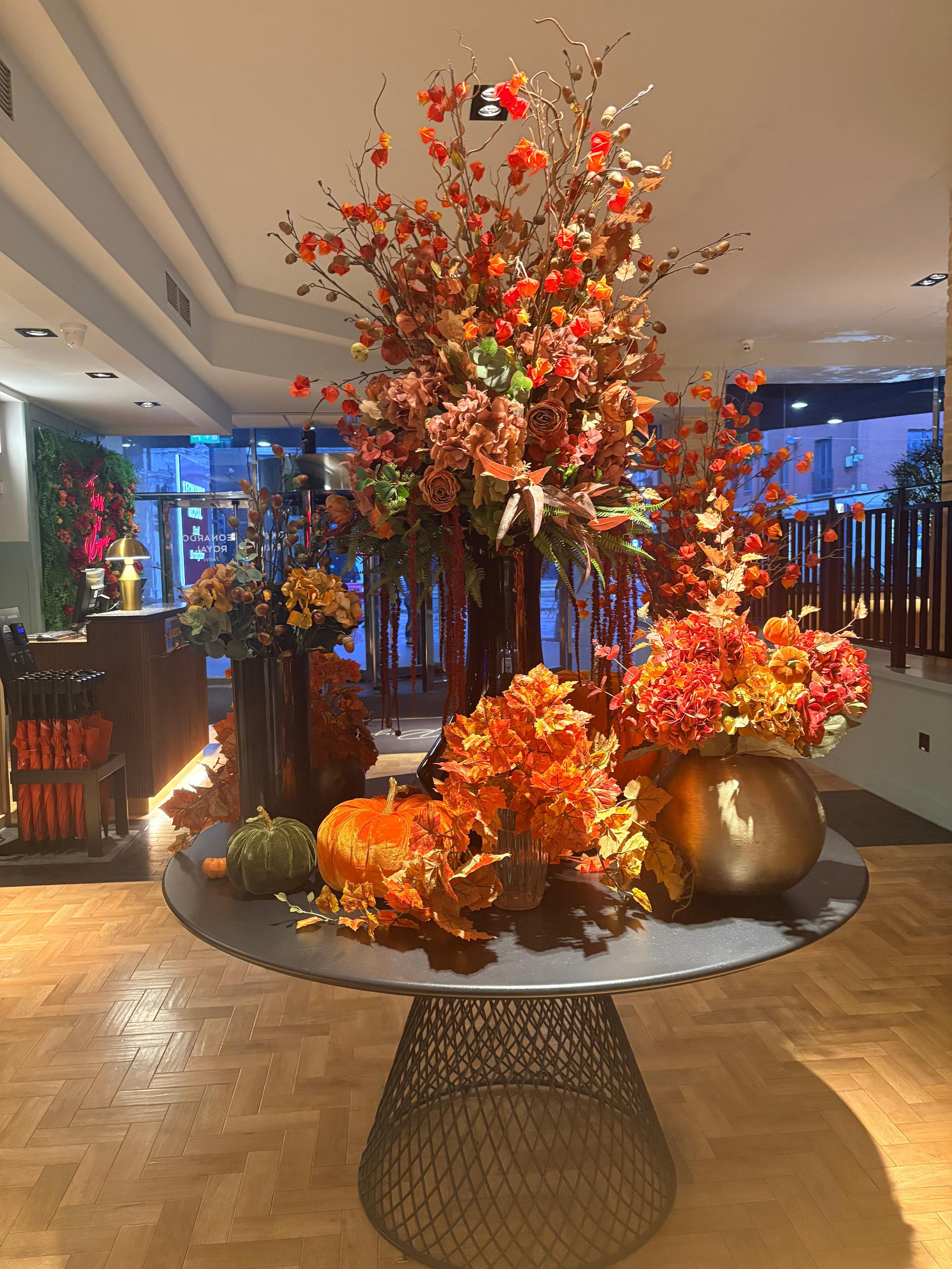 Lovely pumpkin display in reception 